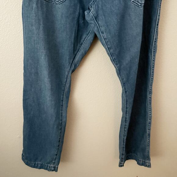 ARTICLES OF SOCIETY | Denim Look Slouchy Drawstring Pants Medium Wash | SIze XL - Picture 4 of 8